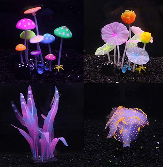 glow in the dark coral for fish tank