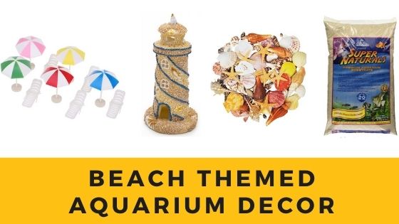 beach themed aquarium decor
